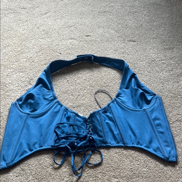 Urban Outfitters Tops - Urban Outfitters Blue Lace-Up Top
